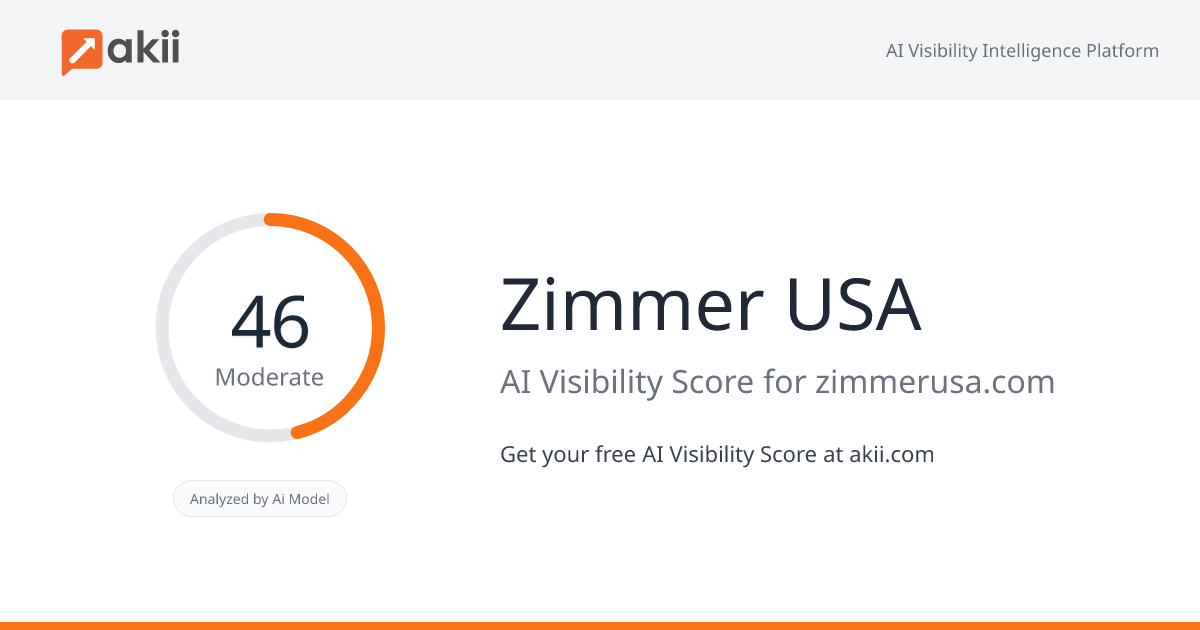 Zimmer USA AI Visibility Score