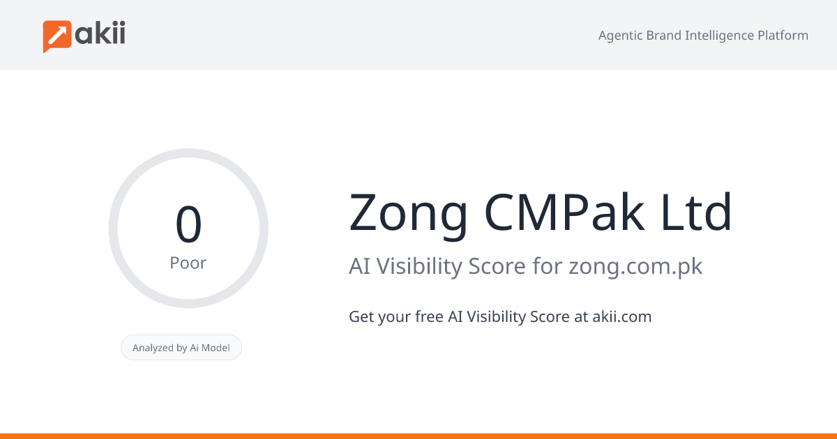 Zong CMPak Ltd AI Visibility Score