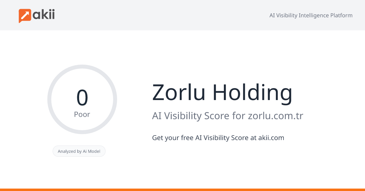 Zorlu Holding AI Visibility Score
