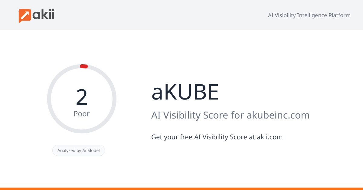 aKUBE AI Visibility Score
