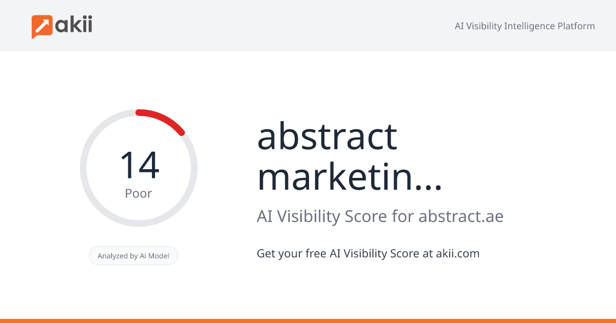 abstract marketing management LLC AI Visibility Score