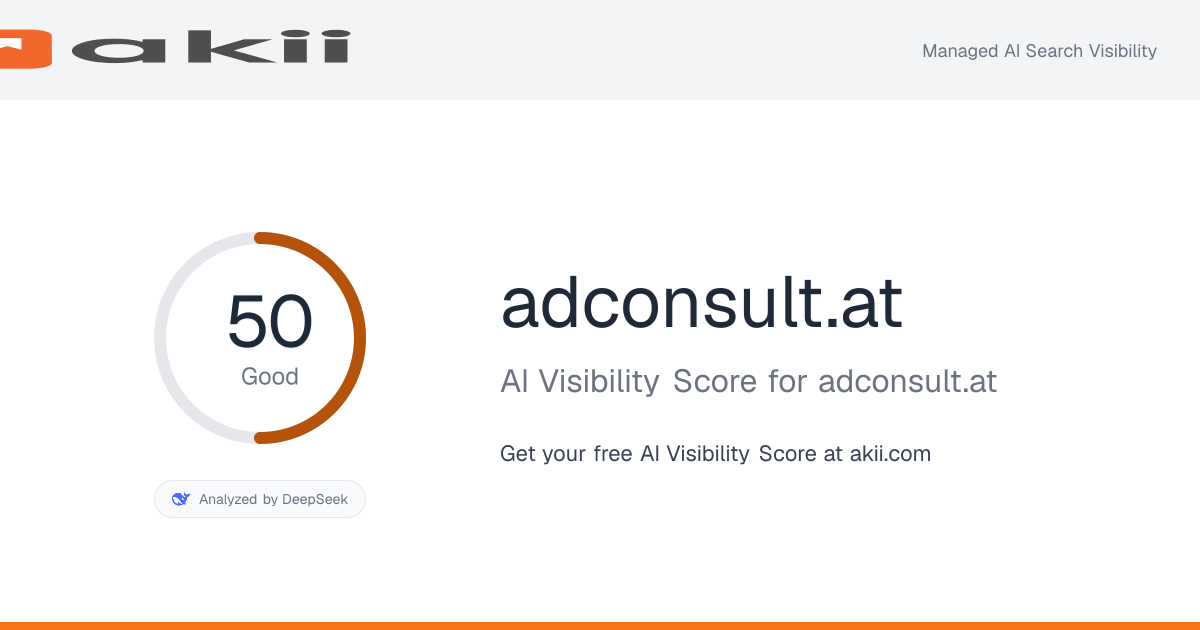 adconsult.at AI Visibility Score preview