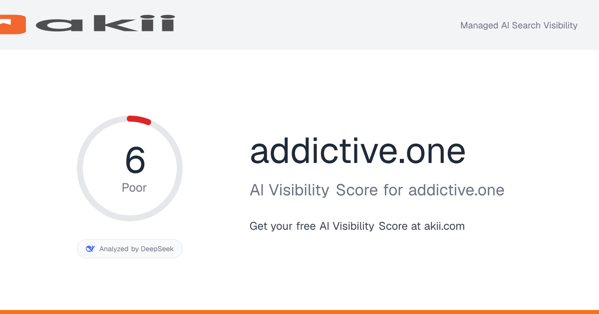 addictive.one AI Visibility Score preview