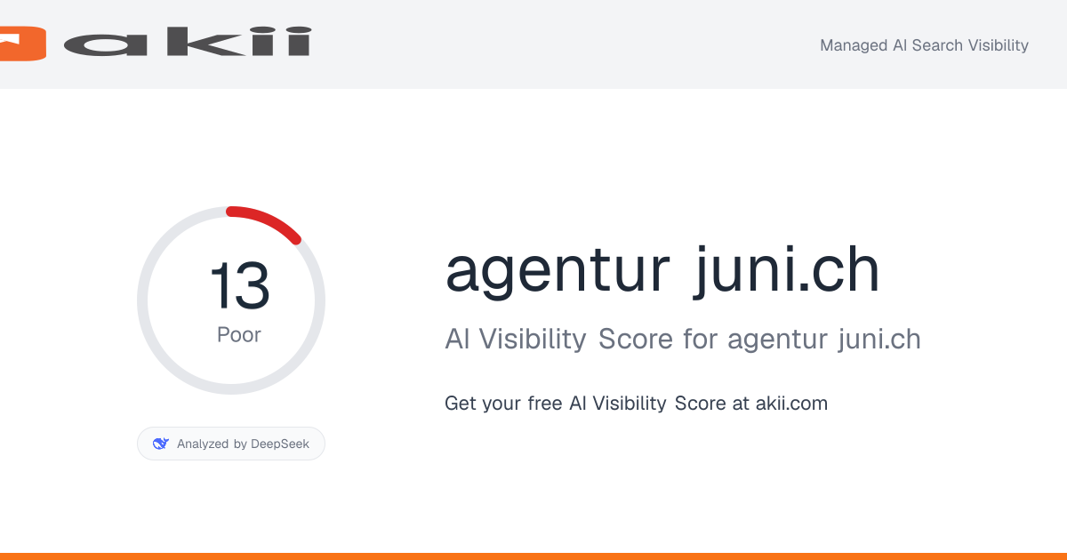 agentur-juni.ch AI Visibility Score preview