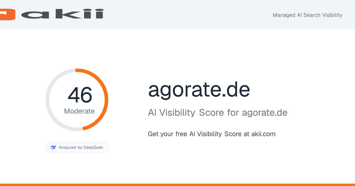 agorate.de AI Visibility Score preview