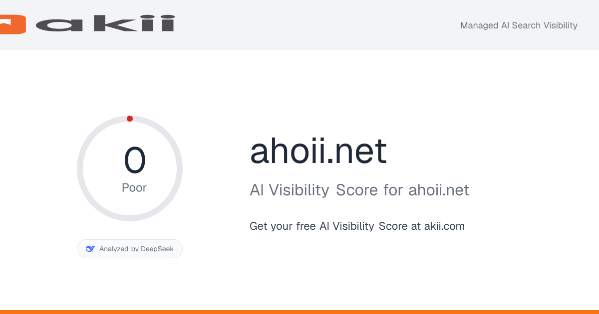 ahoii.net AI Visibility Score preview