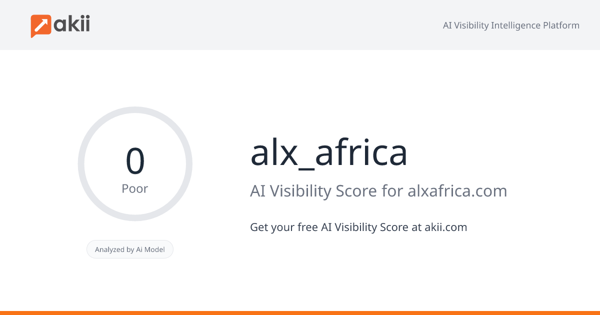 alx_africa AI Visibility Score