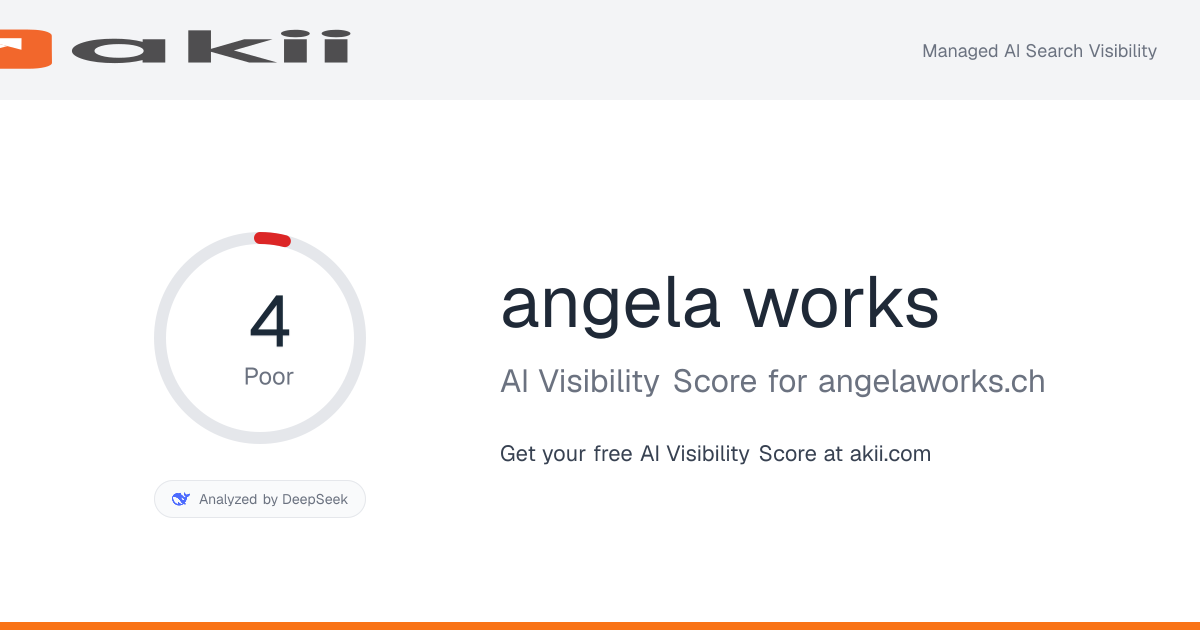 angela works AI Visibility Score preview