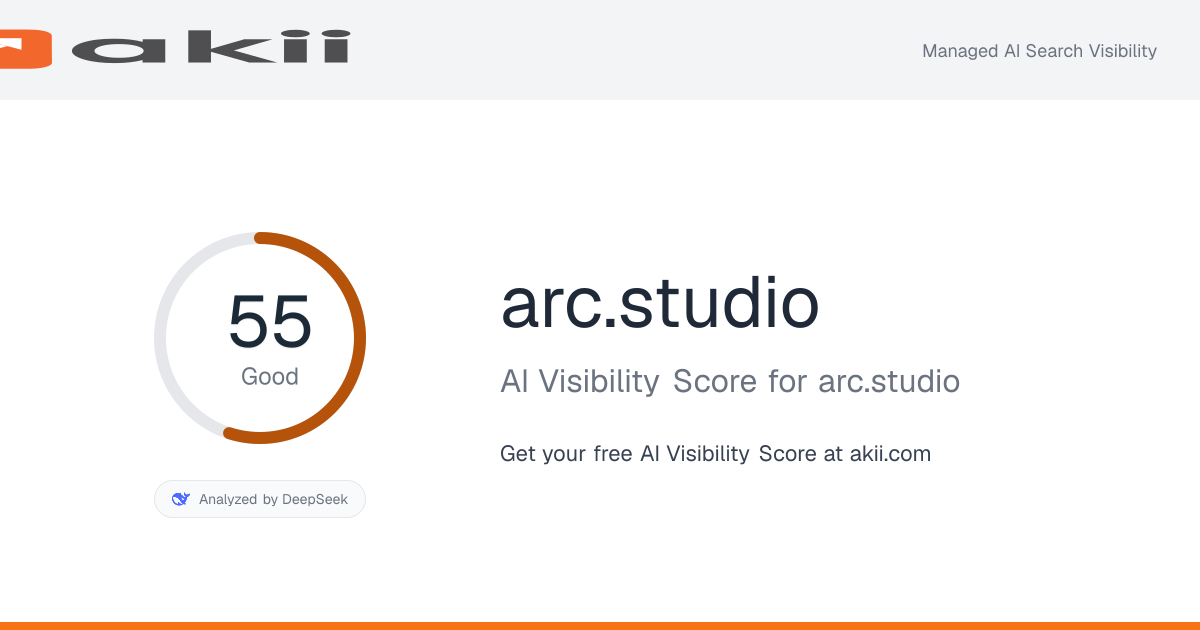 arc.studio AI Visibility Score preview