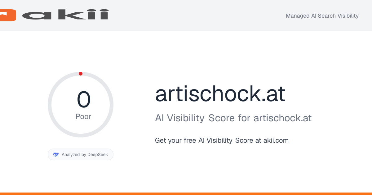 artischock.at AI Visibility Score preview