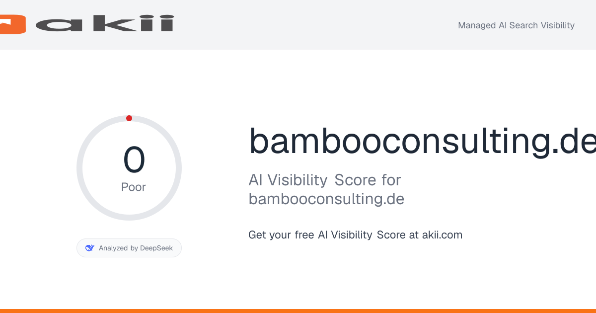 bambooconsulting.de AI Visibility Score preview