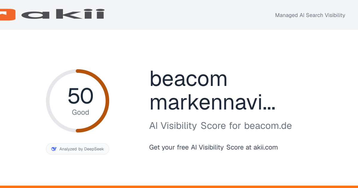 beacom markennavigation AI Visibility Score preview