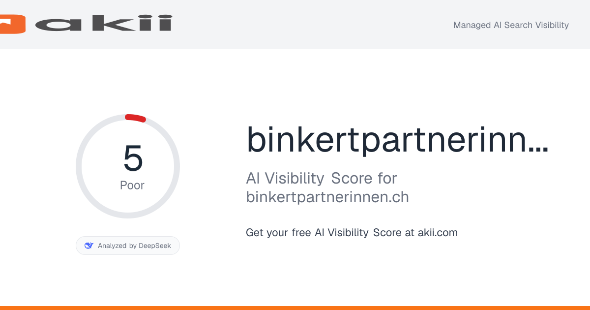 binkertpartnerinnen.ch AI Visibility Score preview