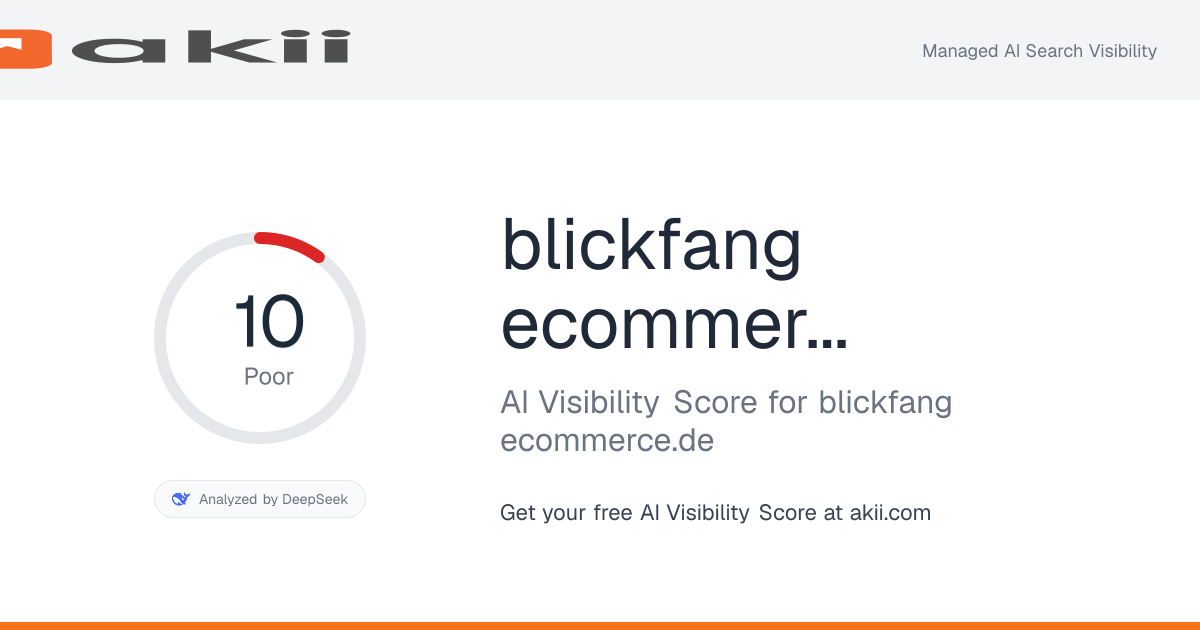 blickfang-ecommerce.de AI Visibility Score preview