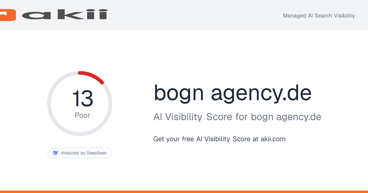 bogn-agency.de AI Visibility Score preview