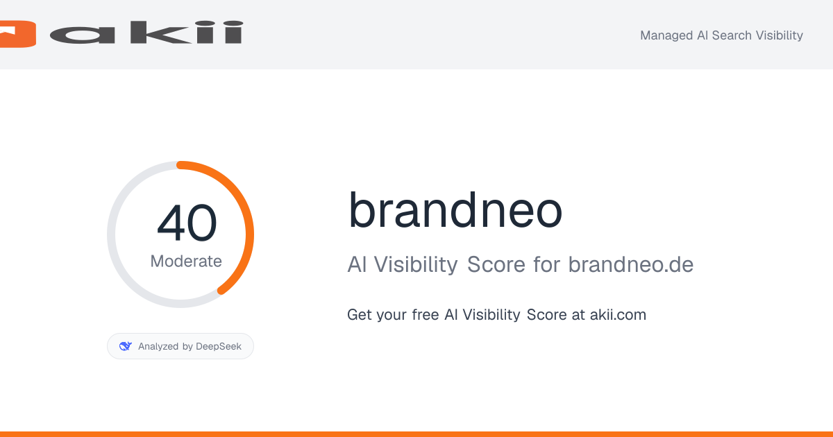 brandneo AI Visibility Score preview