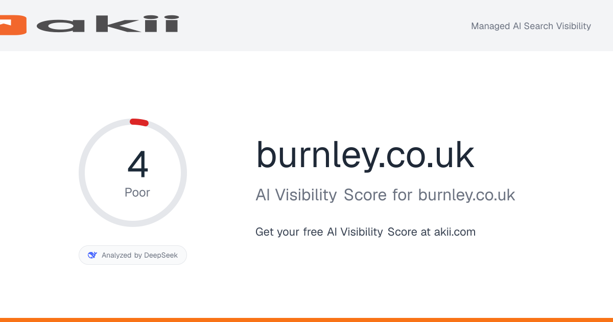 burnley.co.uk AI Visibility Score preview