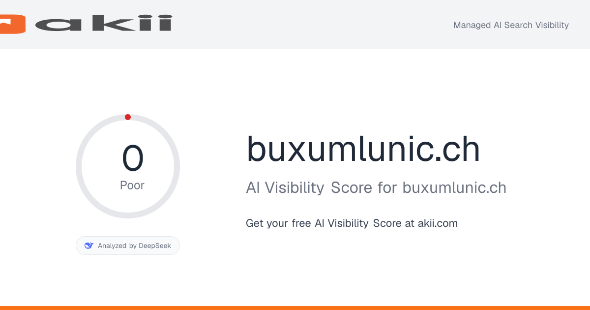 buxumlunic.ch AI Visibility Score preview