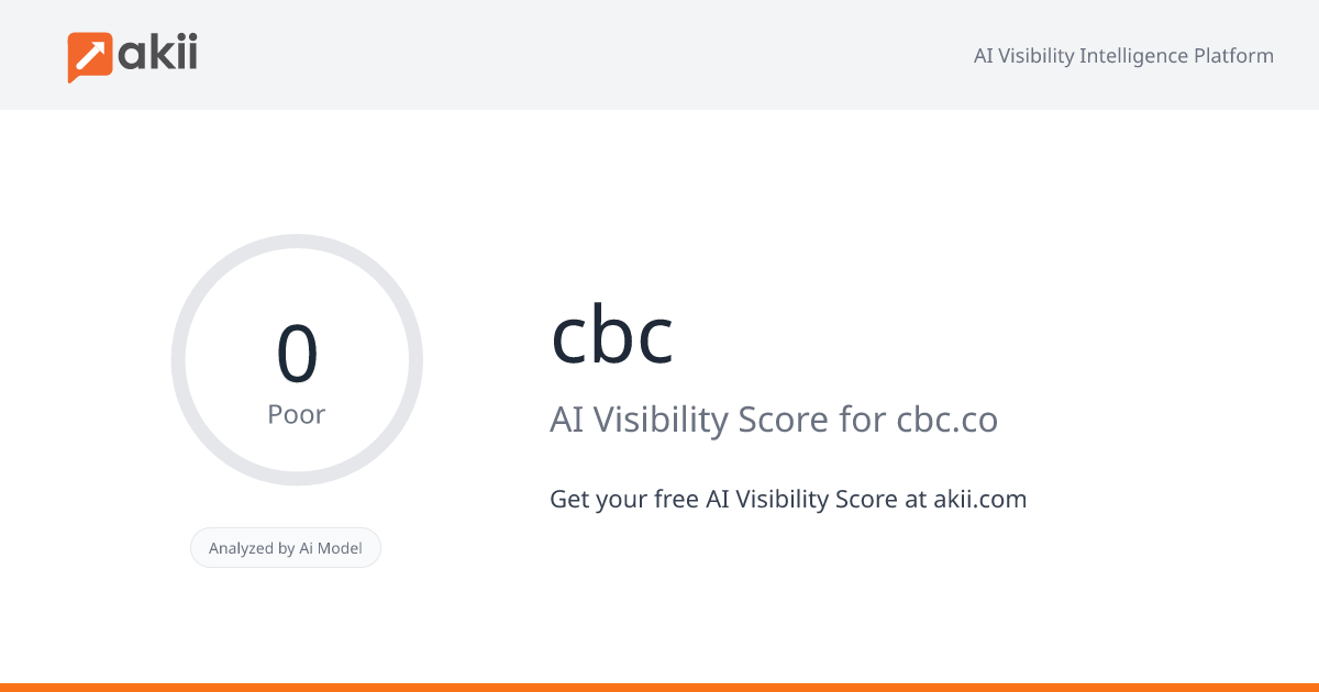 cbc AI Visibility Score