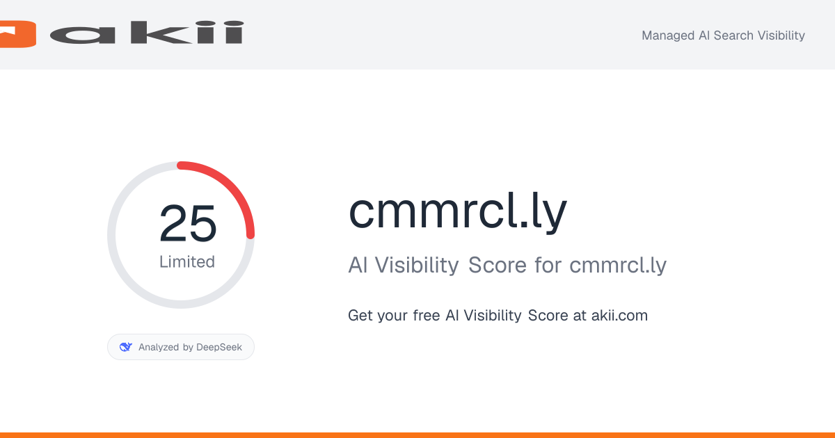 cmmrcl.ly AI Visibility Score preview