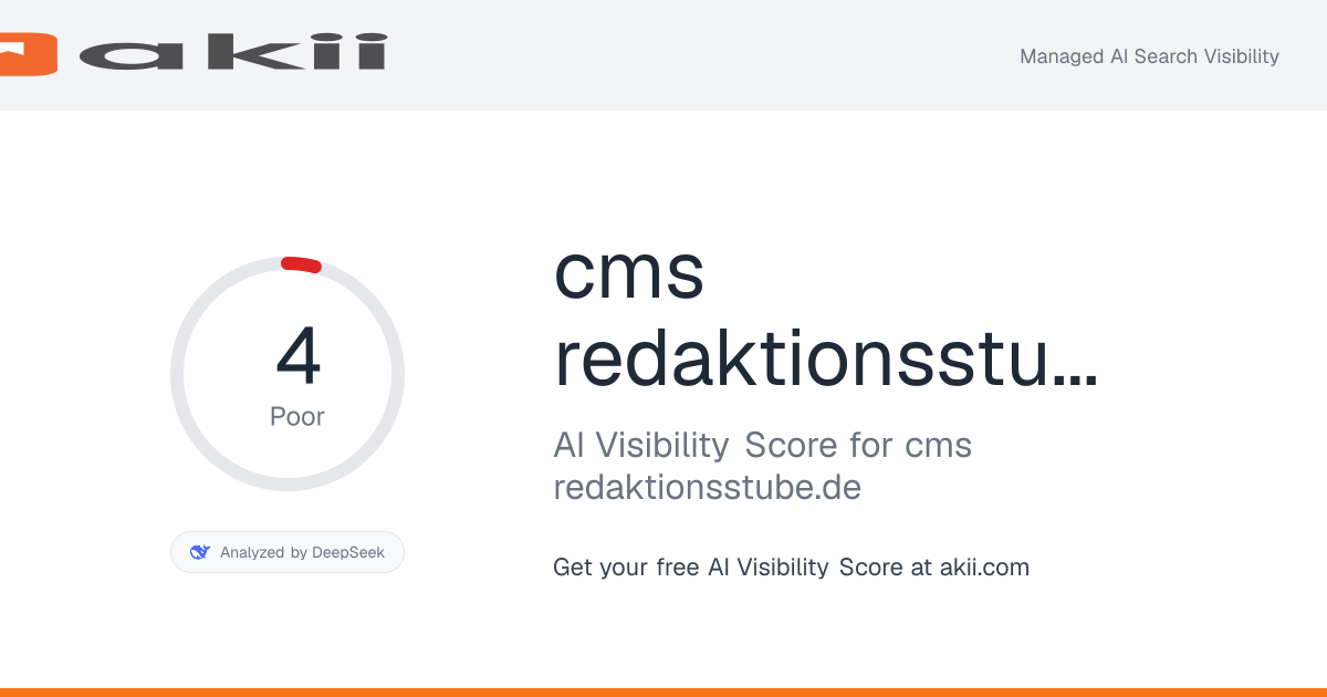 cms-redaktionsstube.de AI Visibility Score preview