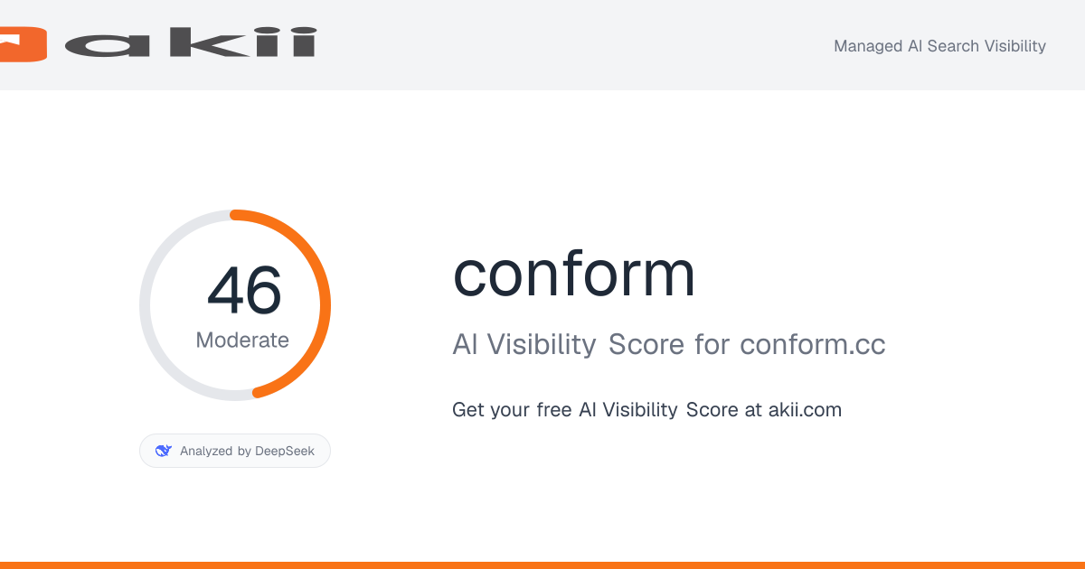 conform AI Visibility Score preview