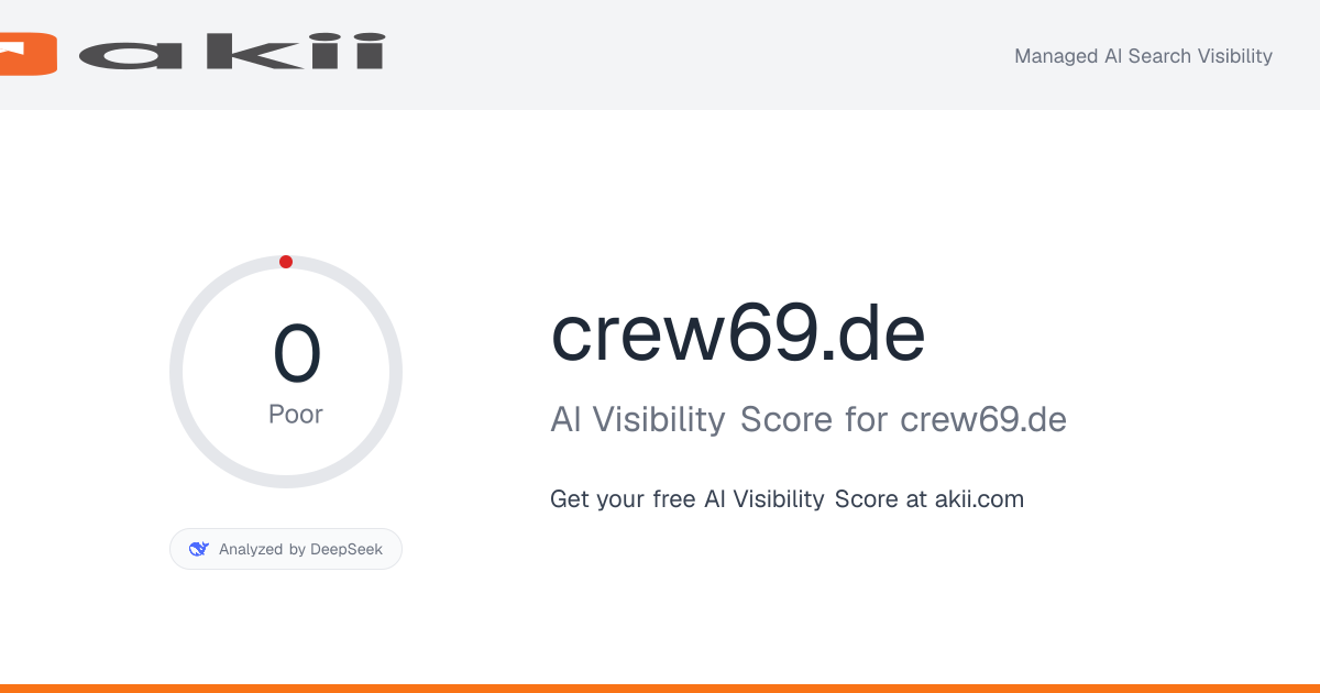 crew69.de AI Visibility Score preview