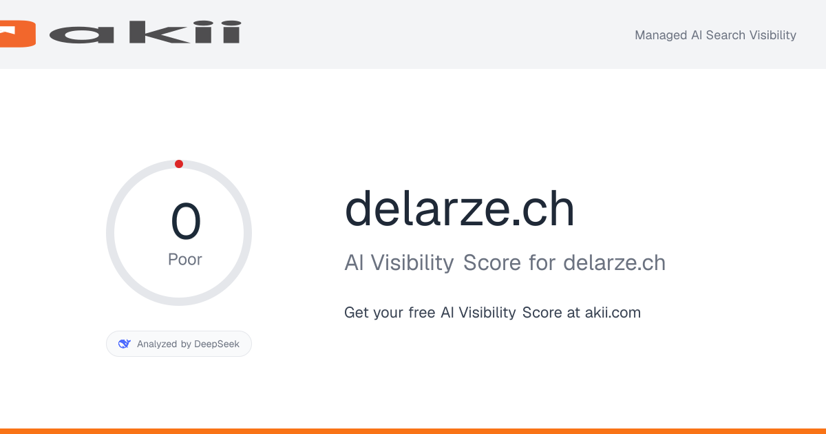 delarze.ch AI Visibility Score preview