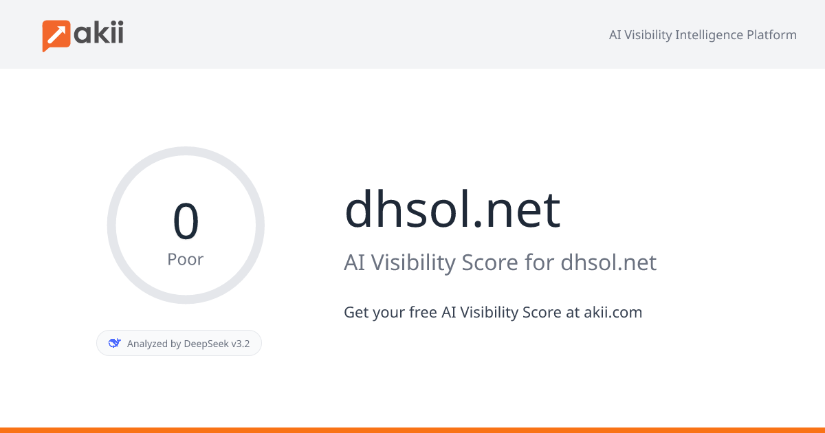 dhsol.net AI Visibility Score