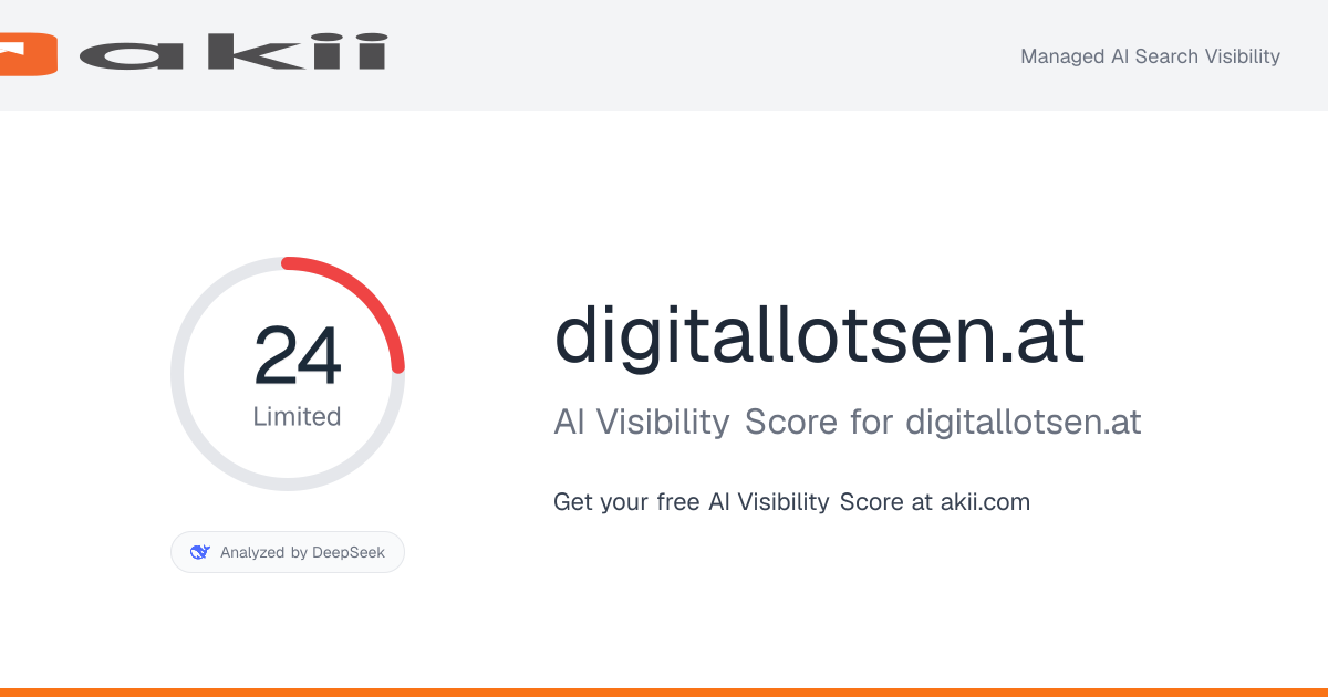 digitallotsen.at AI Visibility Score preview