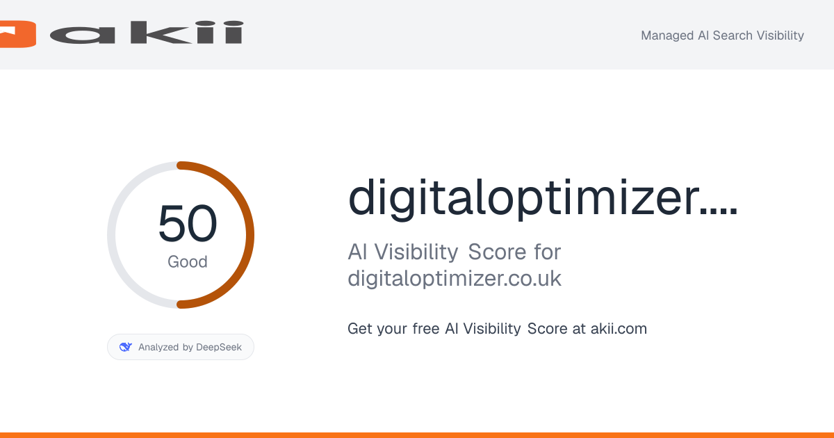 digitaloptimizer.co.uk AI Visibility Score preview