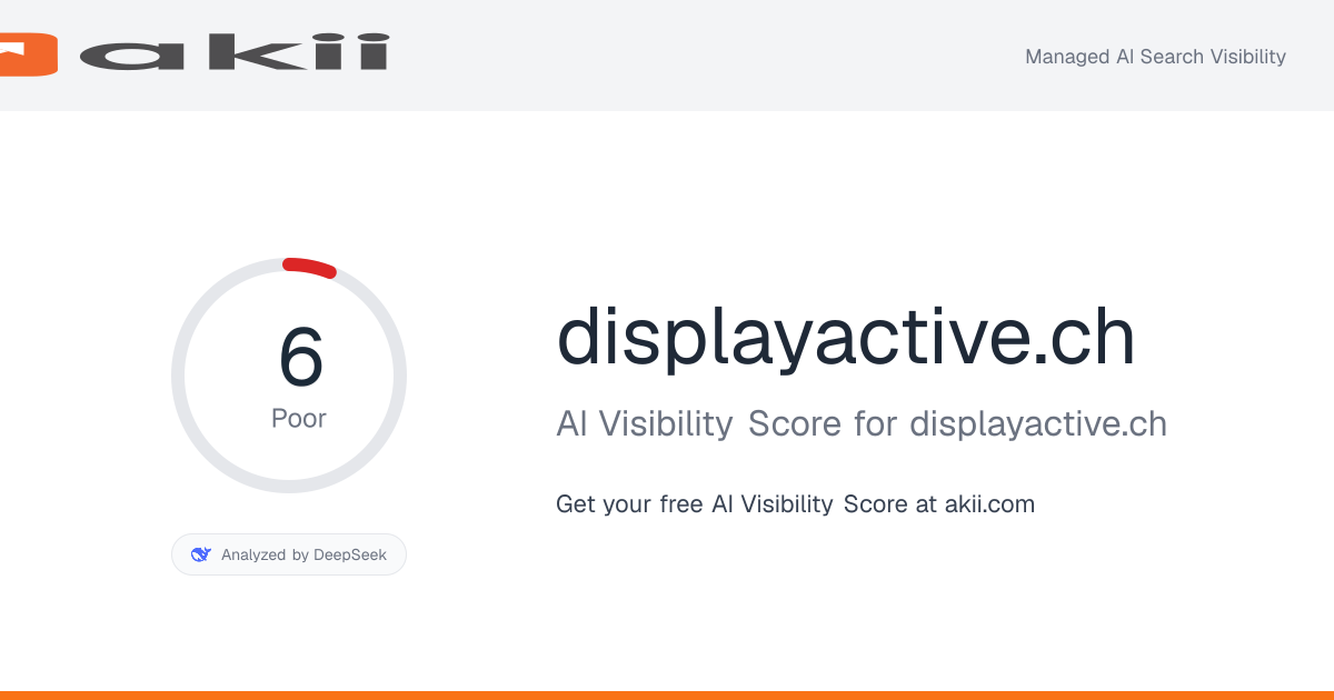 displayactive.ch AI Visibility Score preview