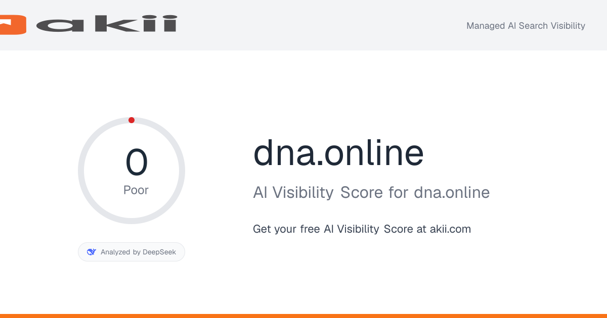 dna.online AI Visibility Score preview