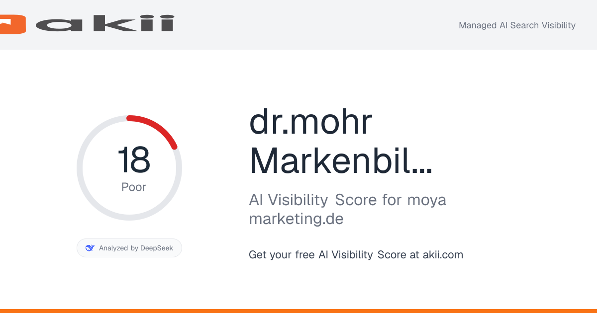 dr.mohr Markenbildung AI Visibility Score preview
