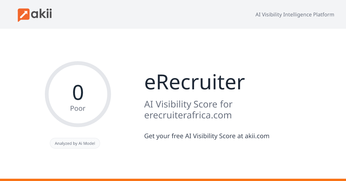 eRecruiter AI Visibility Score