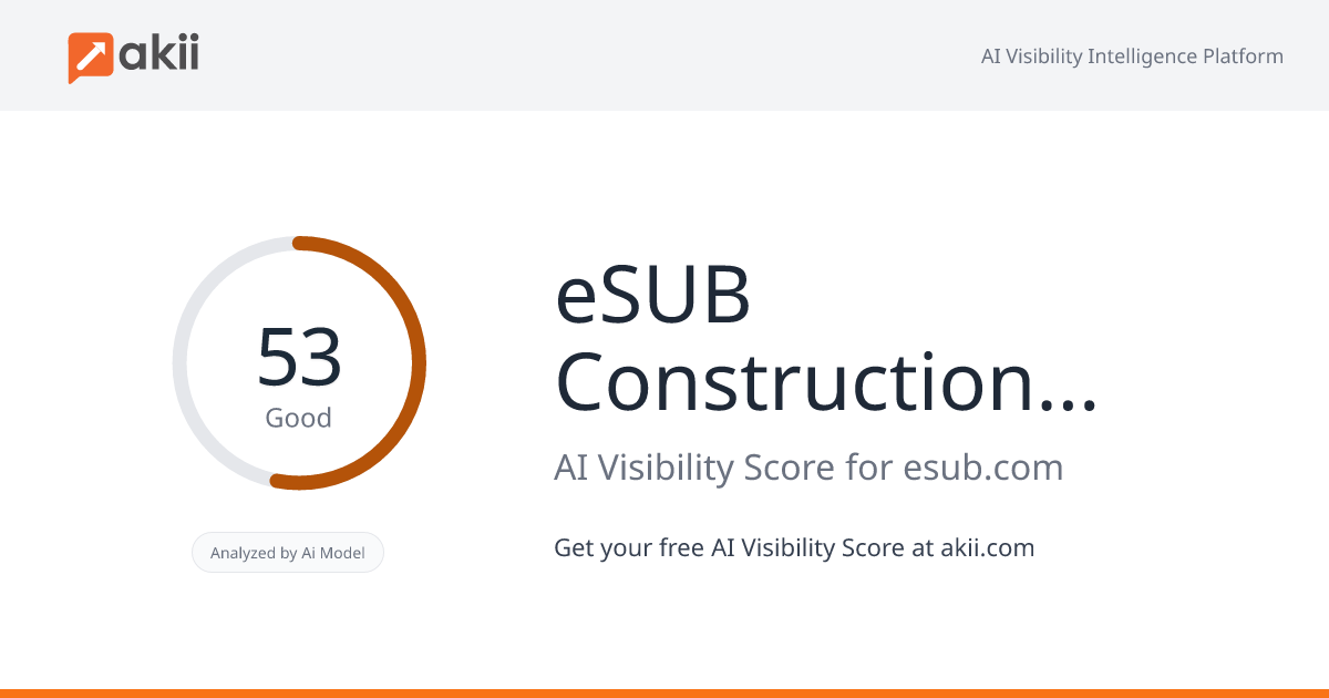 eSUB Construction Software AI Visibility Score