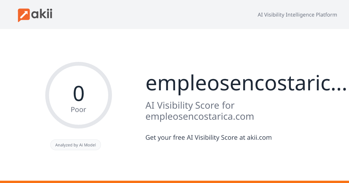 empleosencostarica.com AI Visibility Score