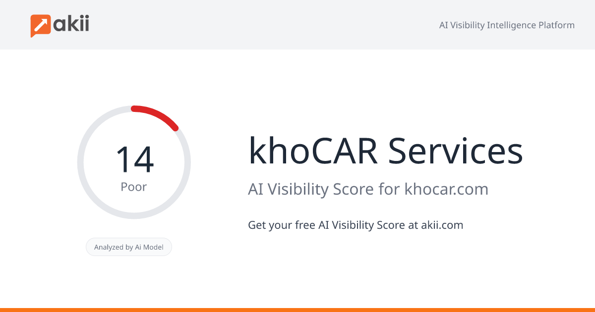 khoCAR Services AI Visibility Score