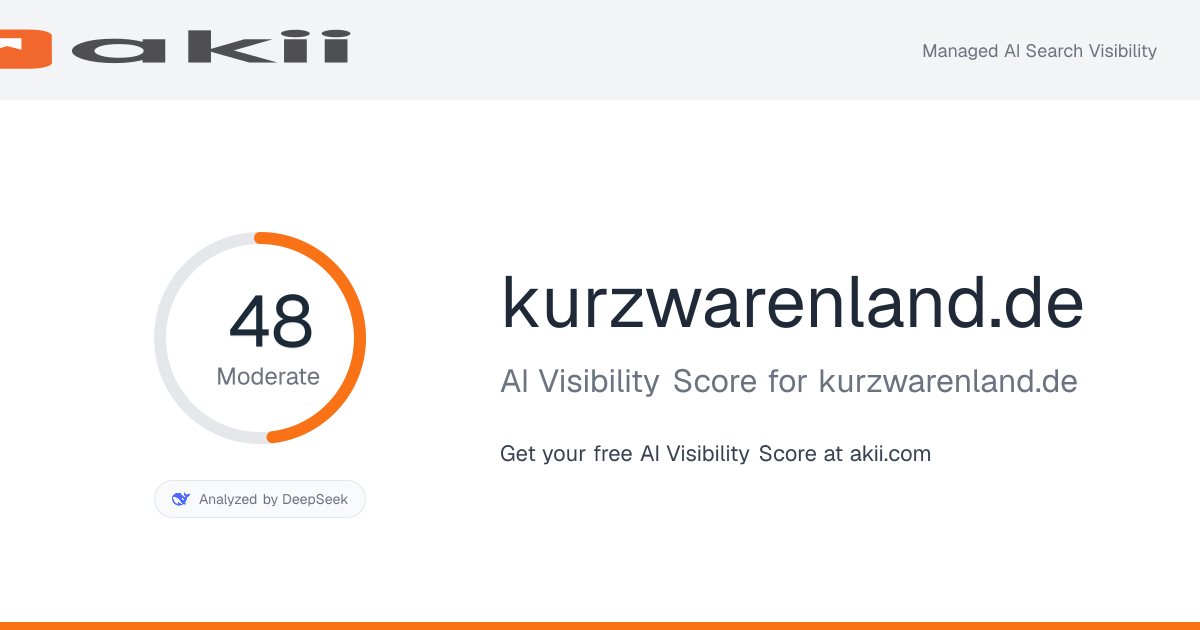 kurzwarenland.de AI Visibility Score preview