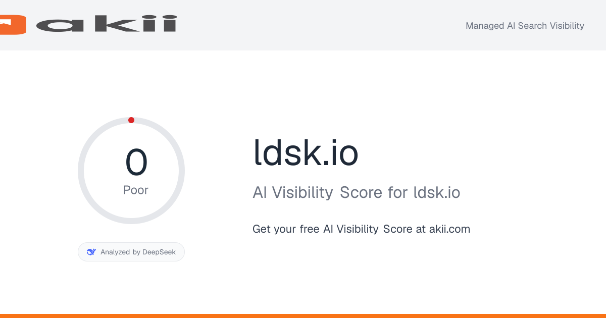 ldsk.io AI Visibility Score preview