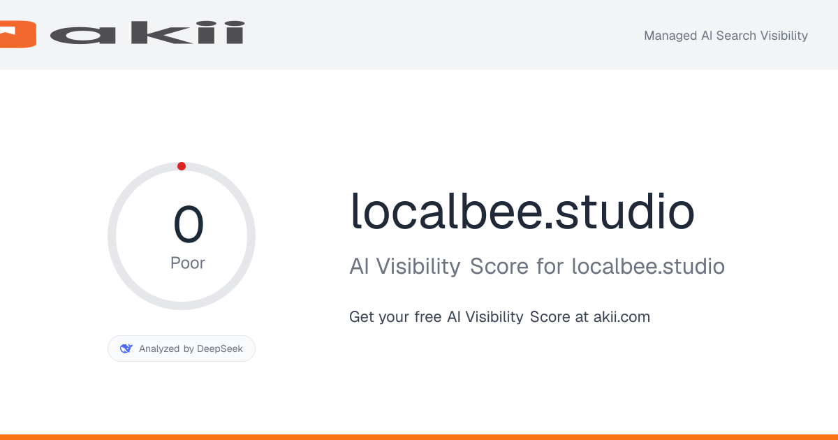 localbee.studio AI Visibility Score preview