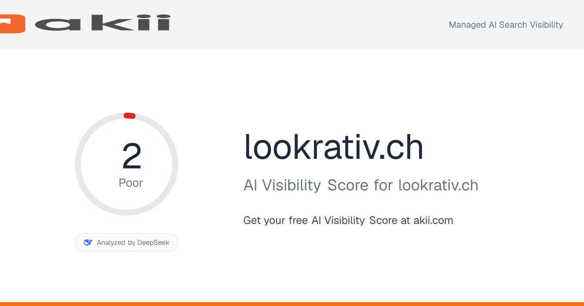 lookrativ.ch AI Visibility Score preview