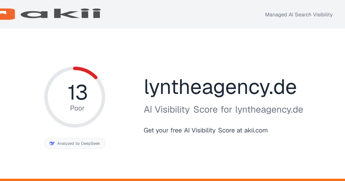 lyntheagency.de AI Visibility Score preview