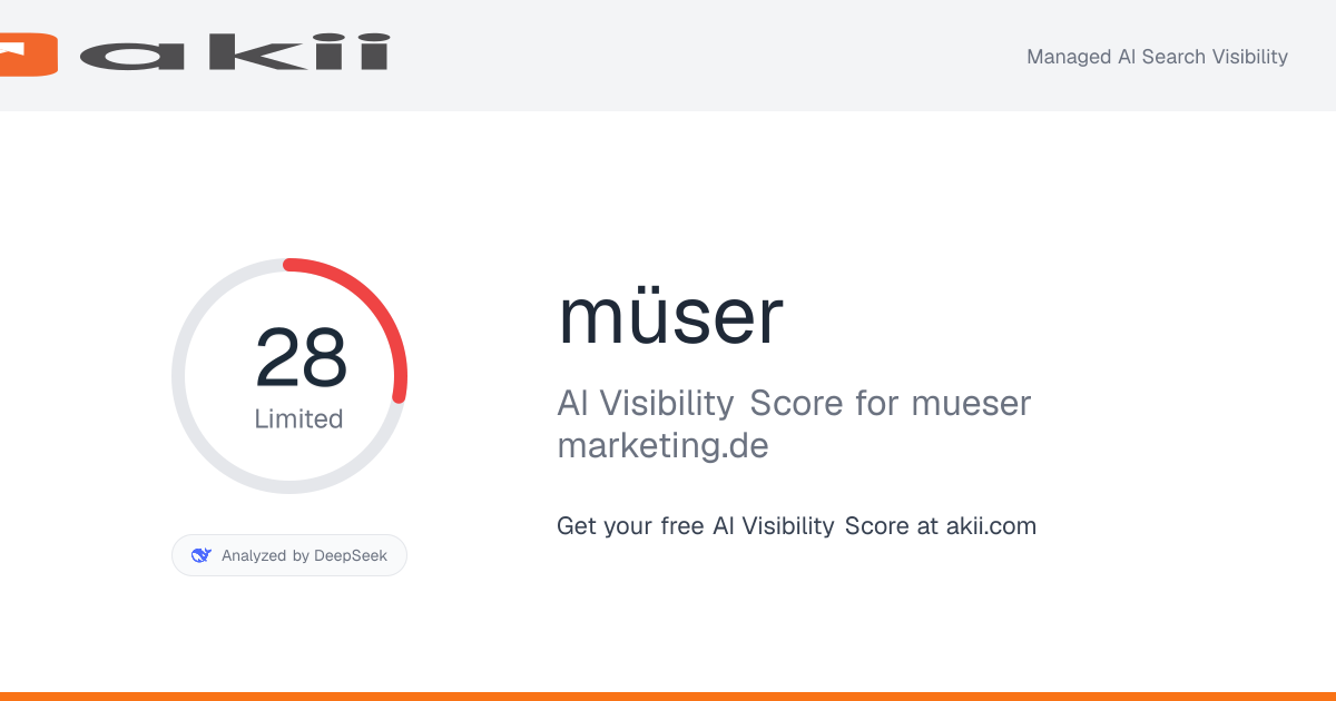 müser AI Visibility Score preview