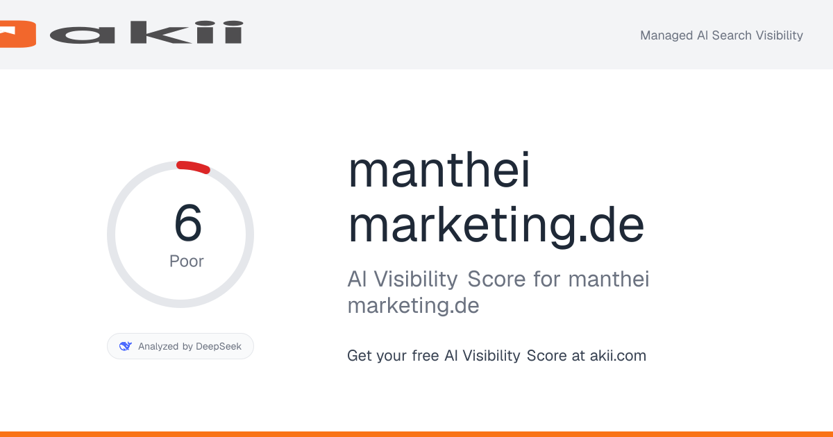 manthei-marketing.de AI Visibility Score preview