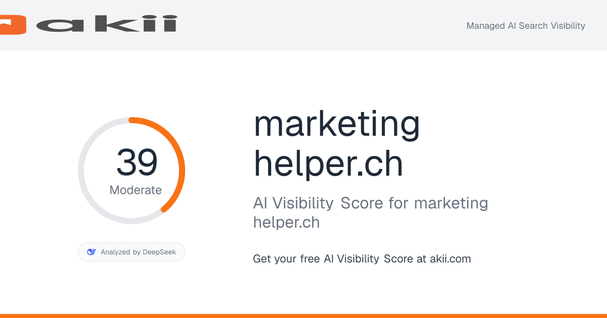 marketing-helper.ch AI Visibility Score preview
