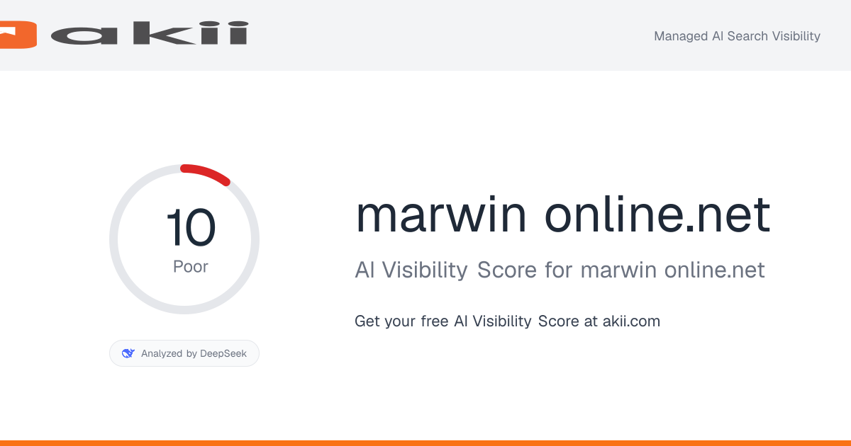 marwin-online.net AI Visibility Score preview