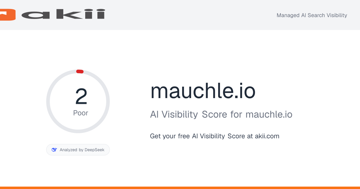mauchle.io AI Visibility Score preview