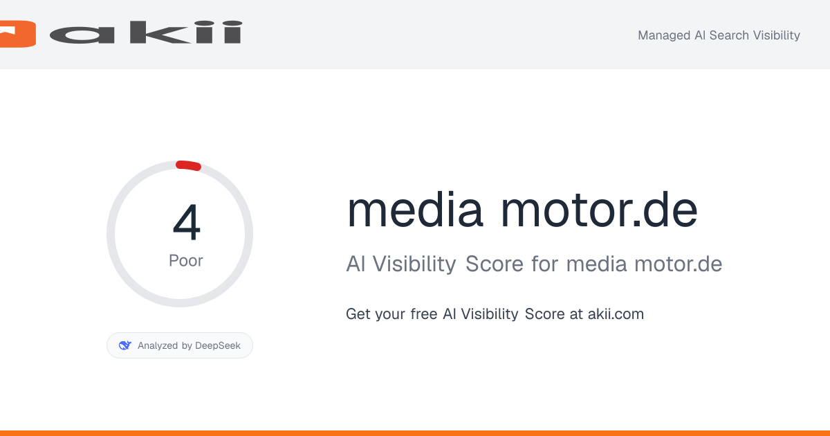 media-motor.de AI Visibility Score preview