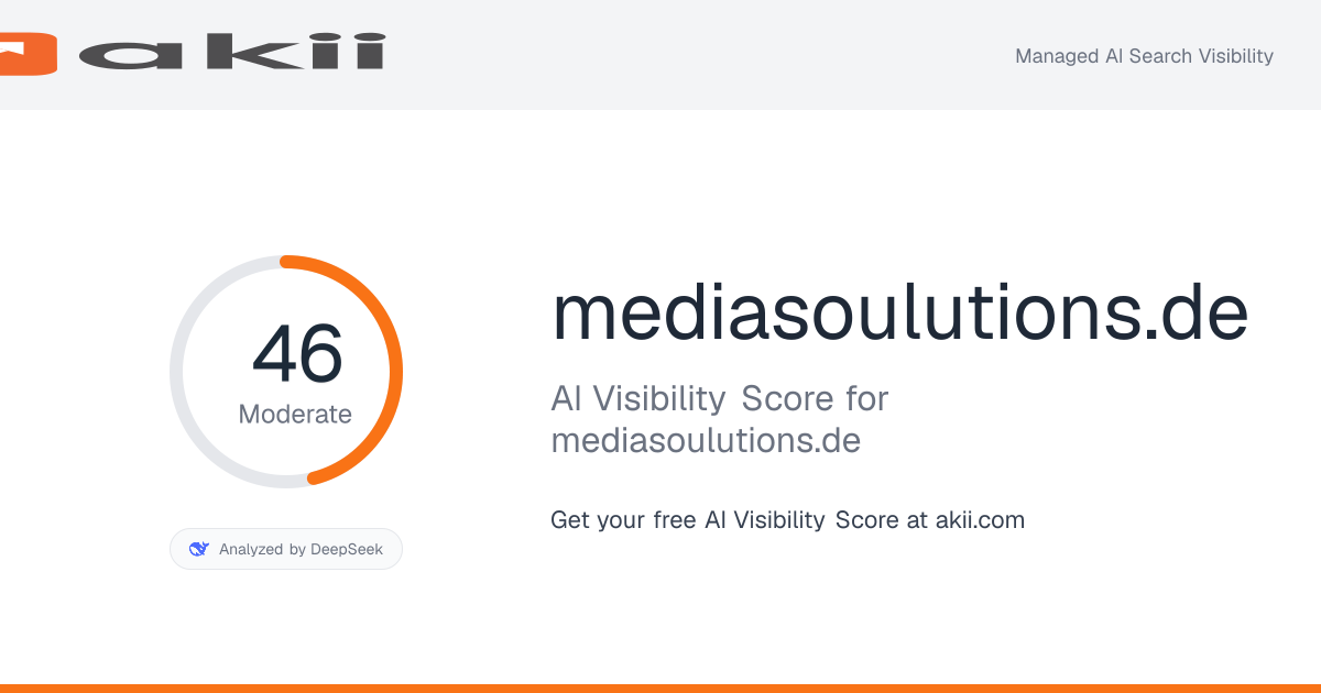 mediasoulutions.de AI Visibility Score preview